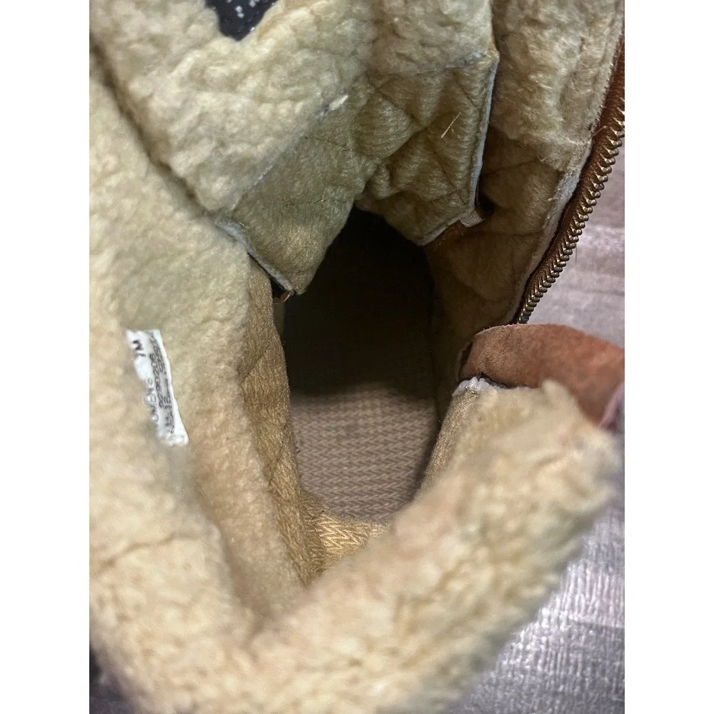 Sperry Top-Sider Tan Leather Thinsulate Shearling Lined Duck Boots Womens 7M